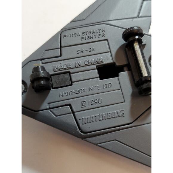 Matchbox Jet Fighter Stealth Airplane F-117A Grey Loose Collectible Toy 1990 - Picture 7 of 7